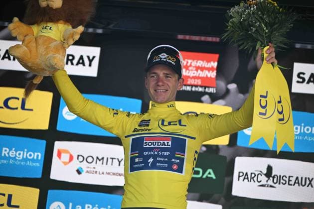 11-06-2025 Criterium Du Dauphine Libere; Tappa 04 Charmes Sur Rhone - Saint Peray; 2025, Soudal - Quick Step; Evenepoel, Remco; Saint Peray; 