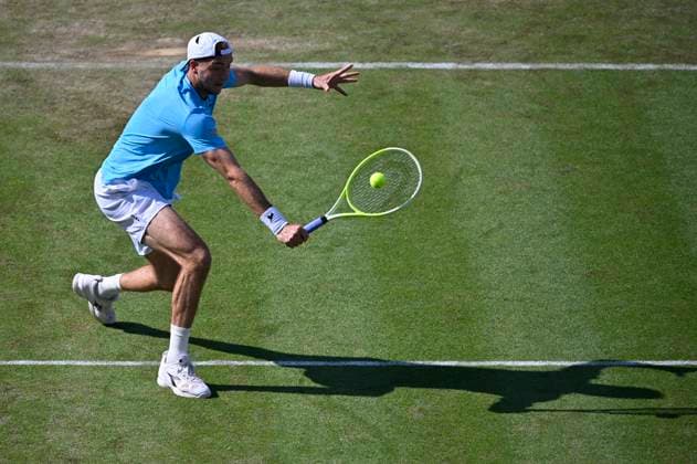 Jan Lennard Struff GER Action Tennis Men BOSS Open ATP 250 Stuttgart 2025 Weissenhof BOSS Open ATP 250 Stuttgart 2025