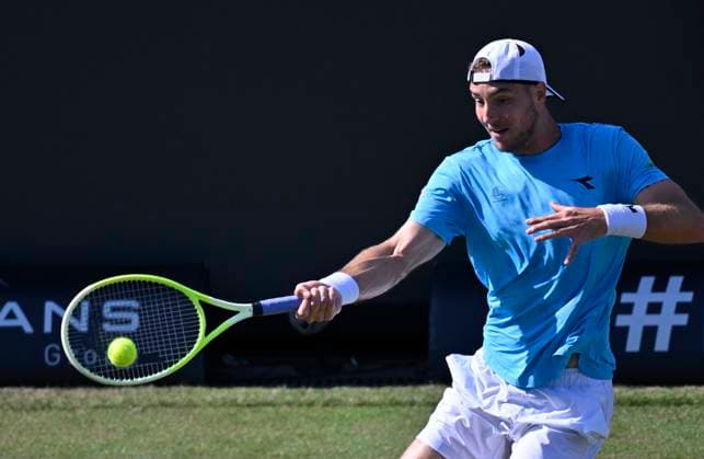 Jan Lennard Struff GER Action Tennis Men BOSS Open ATP 250 Stuttgart 2025 Weissenhof BOSS Open ATP 250 Stuttgart 2025