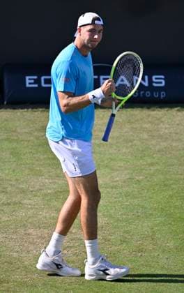 Jan Lennard Struff GER jubilation, joy, emotion, emotional, jubilant, lucky, happy, tennis men BOSS Open ATP 250 Stuttgart 2025 Weissenhof BOSS Open ATP 250 Stuttgart 2025