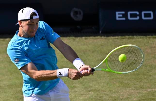 Jan Lennard Struff GER Action Tennis Men BOSS Open ATP 250 Stuttgart 2025 Weissenhof BOSS Open ATP 250 Stuttgart 2025