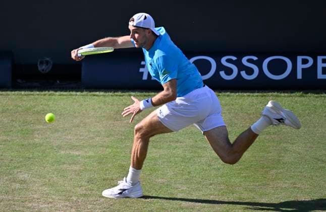 Jan Lennard Struff GER Action Tennis Men BOSS Open ATP 250 Stuttgart 2025 Weissenhof BOSS Open ATP 250 Stuttgart 2025