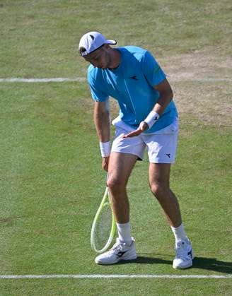 Jan Lennard Struff GER Disappointed after missed chance Gesture Gesture Tennis Men BOSS Open ATP 250 Stuttgart 2025 Weissenhof BOSS Open ATP 250 Stuttgart 2025