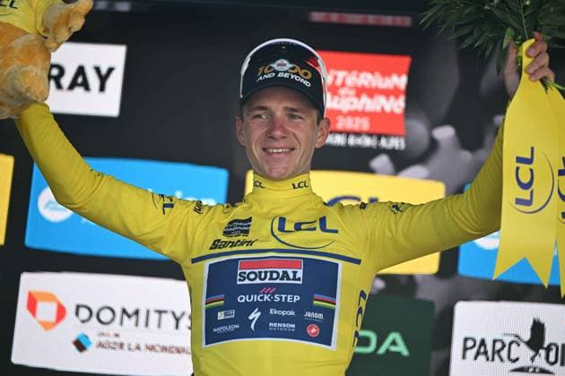 11-06-2025 Criterium Du Dauphine Libere; Tappa 04 Charmes Sur Rhone - Saint Peray; 2025, Soudal - Quick Step; Evenepoel, Remco; Saint Peray; 