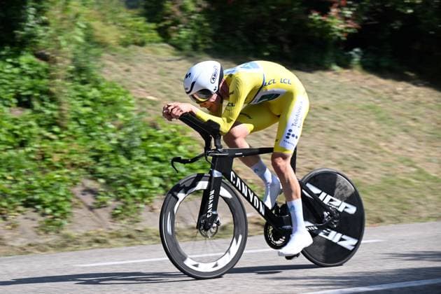 11-06-2025 Criterium Du Dauphine Libere; Tappa 04 Charmes Sur Rhone - Saint Peray; 2025, Movistar; Romeo Abad, Ivan; Saint Peray; 