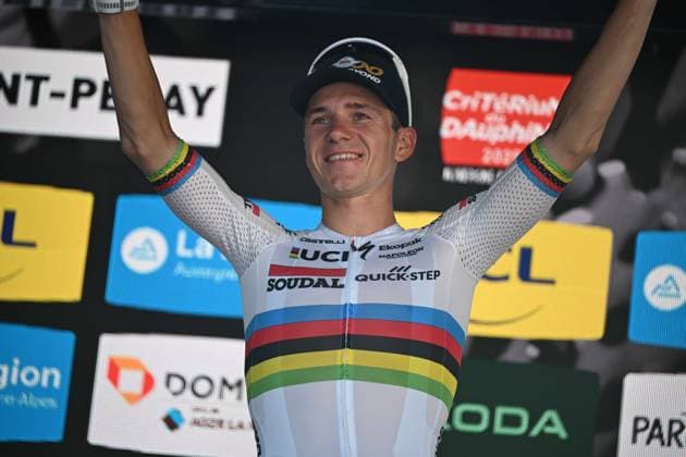 11-06-2025 Criterium Du Dauphine Libere; Tappa 04 Charmes Sur Rhone - Saint Peray; 2025, Soudal - Quick Step; Evenepoel, Remco; Saint Peray; 