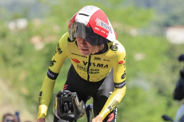 VINGEGAARD Jonas,Team Visma Lease a Bike, during the Criterium du Dauphine 2025, Cycling event, Stage 4, Individual Time Trial, Charmes-sur-Rhone > Saint-Peray (17,4 Km) on 11 June 2025 in Saint-Peray, France - during Criterium du Dauphine 2025 - Stage 4, Street Cycling race in France, France, June 11 2025  Copyright: xStefanoxCavasino IPAxSportx xipa-agency.netx xx IPA_58923716 IPA_Agency_IPA58923716