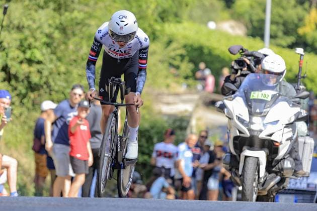 POGA?AR Tadej, UAE Team Emirates - XRG, during the Criterium du Dauphine 2025, Cycling event, Stage 4, Individual Time Trial, Charmes-sur-Rhone > Saint-Peray (17,4 Km) on 11 June 2025 in Saint-Peray, France - during Criterium du Dauphine 2025 - Stage 4, Street Cycling race in France, France, June 11 2025  Copyright: xStefanoxCavasino IPAxSportx xipa-agency.netx xx IPA_58923733 IPA_Agency_IPA58923733