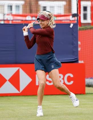 11th June 2025; HSBC Championships, Queen s Club, West Kensington, London, England: HSBC Womens Championships queens Club, Day 3; Katie Boulter (GBR) plays a bakchand shot against Lyudmyla Kichenok (UKR)  ActionPlus12800286 HongboxChen