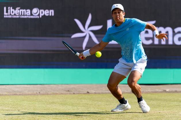 2025-06-11 2025 Libema Open Grass Court Championships ROSMALEN, NETHERLANDS - JUNE 11: Mackenzie Mcdonald of United States of America during Day Three of 2025 Libema Open Grass Court Championships at Autotron on June 11, 2025 in Rosmalen, Netherlands. Rosmalen Autotron Netherlands Content not available for redistribution in The Netherlands directly or indirectly through any third parties. Copyright: xJorisxVerwijstx