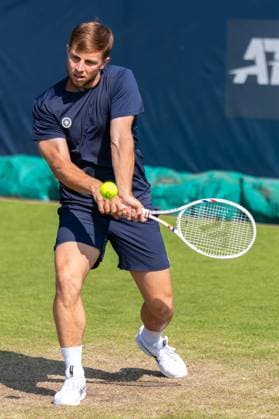 2025-06-11 2025 Libema Open Grass Court Championships ROSMALEN, NETHERLANDS - JUNE 11: Tallon Griekspoor of the Netherlands in action during Day Three of 2025 Libema Open Grass Court Championships at Autotron on June 11, 2025 in Rosmalen, Netherlands. (Photo by Joris Verwijst BSR Agency) Rosmalen Netherlands Content not available for redistribution in The Netherlands directly or indirectly through any third parties. Copyright: xBSRxAgencyx