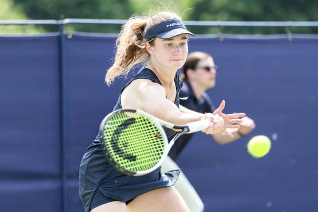 Ilkley Tennis Club, England, June 11th 2025: Daria Snigur in action during the WTA, Tennis Damen 125 Lexus Ilkley Open Day 4 match with Talia Gibson at Ilkley Tennis Club in Ilkley, England on June 11th 2025. (Sean Chandler SPP) Copyright: xSeanxChandlerx xSPPx spp-en-SeChSp-WTA 125 Lexus Ilkley Open - Day 4 - Ilkley Tennis Club-322F5A9043