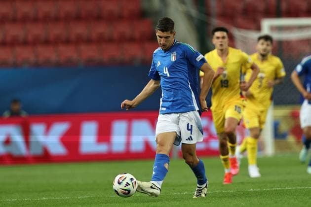 Matteo Prati (Italy U21, U 21 during the UEFA Under 21 Slovakia 2025 match between Italy U21 1-0 Romania U21 at Malatinsky Stadium Stadium on June 11, 2025 in Trnava, Slovakia. Noxthirdxpartyxsales  (294654641)