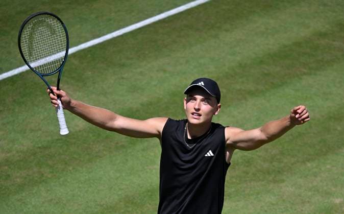Justin Engel GER cheers about match win, jubilation, joy, emotion, emotional, cheers, lucky, happy, gesture gesture tennis men BOSS Open ATP 250 Stuttgart 2025 Weissenhof BOSS Open ATP 250 Stuttgart 2025
