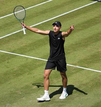 12 06 2025,Boss Open 2025, TC Weissenhof Stuttgart, ATP Tour 250 Tennis, Sport, in the picture Justin Engel winner vs Alex Michelsen USA