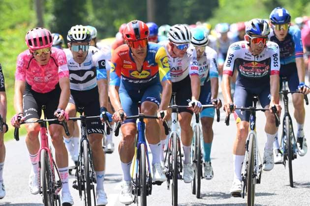 Criterium du Dauphine 2025 Stage 5 MACON, FRANCE - JUNE 12 : Stuyven Jasper (BEL) of Lidl - Trek during stage 5 of the 77th edition of Criterium du Dauphine Libere an UCI World Tour 2.UWT cycling road race stage for Men Elite of 183 km with start in Saint-Priest and finish in Macon on June 12, 2025 in Macon, France, 12 06 2025 ( Motordriver Kenny Verfaillie - Macon France  Copyright: xVincentxKalutx