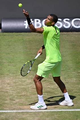 Felix Auger Aliassime CAN Action Serve Tennis Men BOSS Open ATP 250 Stuttgart 2025 Weissenhof BOSS Open ATP 250 Stuttgart 2025