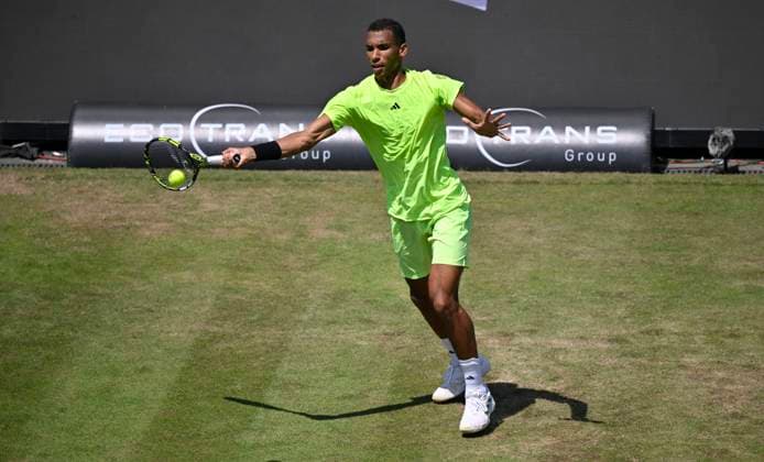 Felix Auger Aliassime CAN Action Tennis Men BOSS Open ATP 250 Stuttgart 2025 Weissenhof BOSS Open ATP 250 Stuttgart 2025