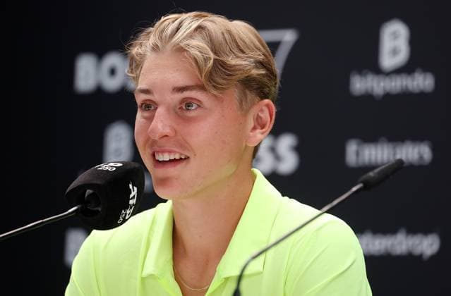 BAU Stuttgart Tennis , BOSS Open, Justin Engel GER in an interview