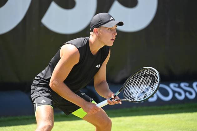 Justin ENGEL GER , action,single image,cropped single motif,half figure,half figure Tennis Boss Open 2025 on 12 06 2025 at the Weissenhof in Stuttgart, Â