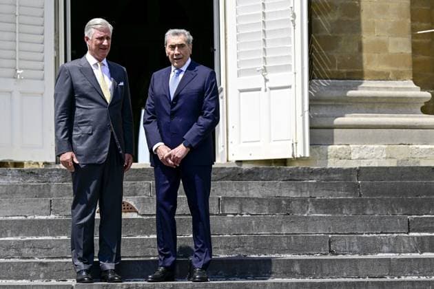 Cycling, King Philippe of Belgium meets Eddi Merckx