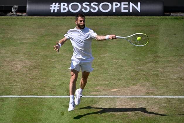 Corentin Moutet FRA Action Tennis Men BOSS Open ATP 250 Stuttgart 2025 Weissenhof BOSS Open ATP 250 Stuttgart 2025