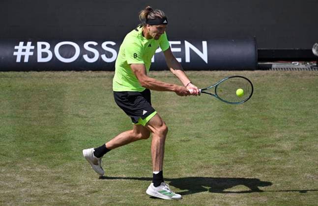 Alexander Zverev GER Action Tennis Men BOSS Open ATP 250 Stuttgart 2025 Weissenhof BOSS Open ATP 250 Stuttgart 2025