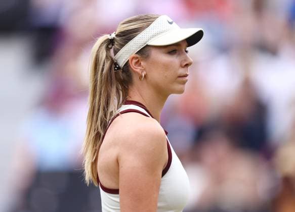 HSBC Tennis Championships, Day Four, Queens Club, London, UK - 12 Jun 2025 Katie Boulter (GBR) in action during her second round match against Diana Shnaider during the 2025 HSBC Tennis Championship at Queens Club London Queens Club London GBR, UK NEWSPAPERS OUT Copyright: xMarkxGreenwoodx