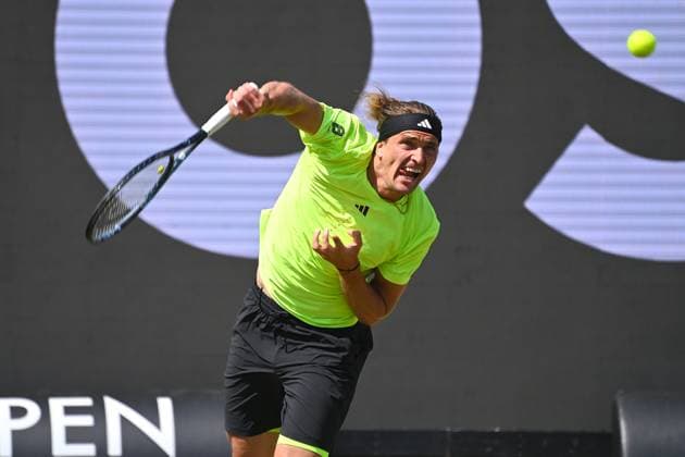 Alexander ZVEREV GER , action,single image,cropped single motif,half figure,half figure Tennis Boss Open 2025 on 12 06 2025 at the Weissenhof in Stuttgart,