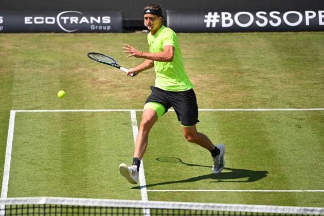 Alexander ZVEREV GER , action,single action,single image,cropped image,full body shot,whole figure Tennis Boss Open 2025 on 12 06 2025 at the Weissenhof in Stuttgart,