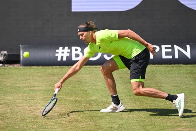 Alexander ZVEREV GER , action,single action,single image,cropped image,full body shot,whole figure Tennis Boss Open 2025 on 12 06 2025 at the Weissenhof in Stuttgart,