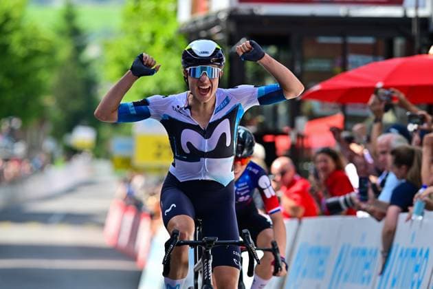 Marlen Reusser 1 stage Tour de Suisse Women 2025 Marlen Reusser SUI, Switzerland, Movistar Team Women wins the first stage of the 5 Tour de Suisse Women 2025 UCI Women™s WorldTour 2025 on June 12, 2025 in Gstaad