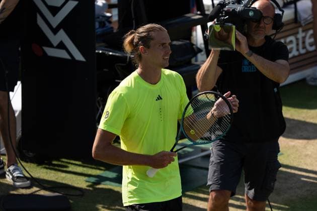 Alexander Zverev victory, emotions, jubilation, joy, Alexander Zverev vs Corentin Moutet, Tennis, ATP Tournament, Boss Open, Center Court, Round of 16, 12 06 2025, Alexander Zverev vs Corentin Moutet, Tennis, ATP Tournament, Boss Open, Center Court, Round of 16, 12 06 2025, Stuttgart Copyright: xEibner-Pressefoto EdwardxCheungx EP_ECG