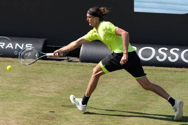 Alexander Zverev action, Alexander Zverev vs Corentin Moutet, Tennis, ATP Tournament, Boss Open, Center Court, Round of 16, 12 06 2025, Alexander Zverev vs Corentin Moutet, Tennis, ATP Tournament, Boss Open, Center Court, Round of 16, 12 06 2025, Stuttgart Copyright: xEibner-Pressefoto EdwardxCheungx EP_ECG