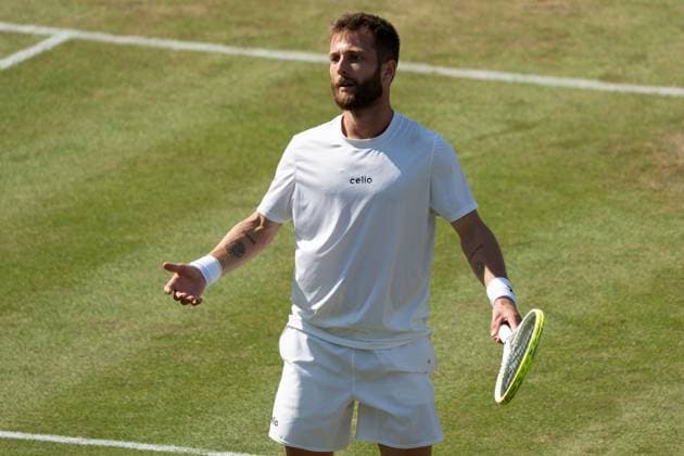 Corentin Moutet disappointed, Emotions, Alexander Zverev vs Corentin Moutet, Tennis, ATP Tournament, Boss Open, Center Court, Round of 16, 12 06 2025, Alexander Zverev vs Corentin Moutet, Tennis, ATP Tournament, Boss Open, Center Court, Round of 16, 12 06 2025, Stuttgart Copyright: xEibner-Pressefoto EdwardxCheungx EP_ECG