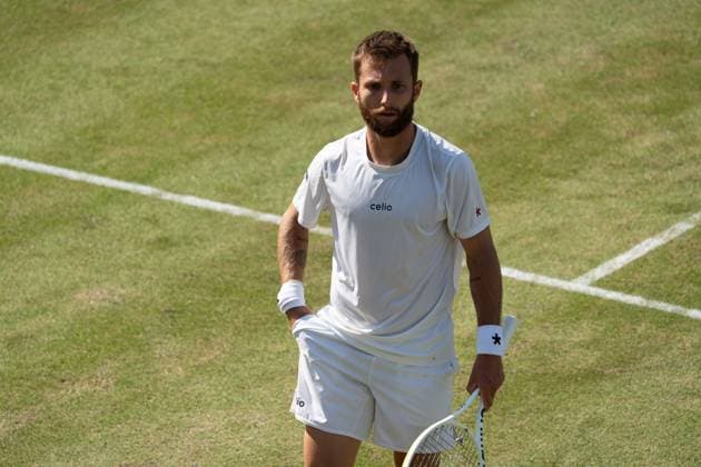Corentin Moutet Portrait, Alexander Zverev vs Corentin Moutet, Tennis, ATP Tournament, Boss Open, Center Court, Round of 16, 12 06 2025, Alexander Zverev vs Corentin Moutet, Tennis, ATP Tournament, Boss Open, Center Court, Round of 16, 12 06 2025, Stuttgart Copyright: xEibner-Pressefoto EdwardxCheungx EP_ECG