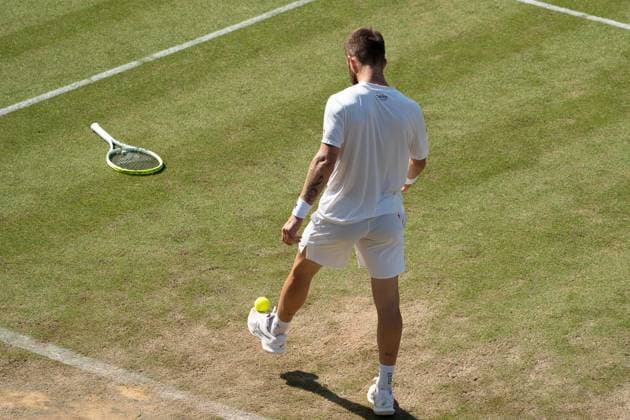 Corentin Moutet emotions, Alexander Zverev vs Corentin Moutet, Tennis, ATP Tournament, Boss Open, Center Court, Round of 16, 12 06 2025, Alexander Zverev vs Corentin Moutet, Tennis, ATP Tournament, Boss Open, Center Court, Round of 16, 12 06 2025, Stuttgart Copyright: xEibner-Pressefoto EdwardxCheungx EP_ECG