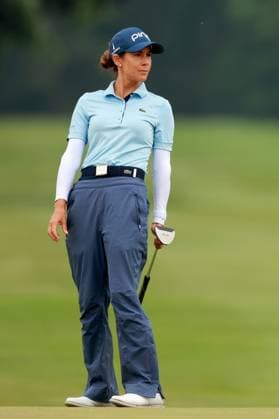 Meijer LPGA, Golf Damen Classic for Simply Give BELMONT, MICHIGAN - JUNE 12: Azahara Munoz of San Pedro de Alcantara, Spain reacts to her putt on the 8th green during the first round of the Meijer LPGA Classic for Simply Give golf tournament at Blythefield Country Club in Belmont, MI, USA Thursday, June 12, 2025. Belmont Michigan United States  Copyright: xAmyxLemusx originalFilename:lemus-meijerlp250612_npEHh.jpg