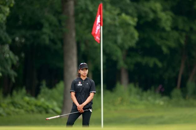 Meijer LPGA, Golf Damen Classic for Simply Give BELMONT, MICHIGAN - JUNE 12: Mi Hyang Lee of Seoul,nRepublic of Korea waits at the 7th green during the first round of the Meijer LPGA Classic for Simply Give golf tournament at Blythefield Country Club in Belmont, MI, USA Thursday, June 12, 2025. Belmont Michigan United States  Copyright: xAmyxLemusx originalFilename:lemus-meijerlp250612_npLCv.jpg