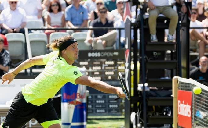 Alexander Zverev Germany during his match against Corentin Moutet France 12 06 2025, Tennis, Boss Open ATP 250, GER, Stuttgart, TC Weissenhof Copyright: HMBxMedia xHeikoxBecker