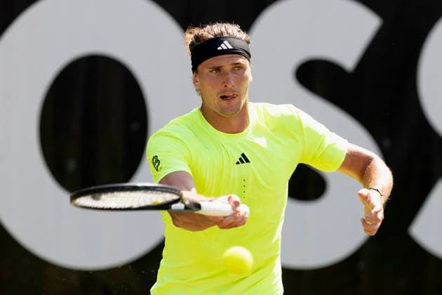 Alexander Zverev Germany during his match against Corentin Moutet France 12 06 2025, Tennis, Boss Open ATP 250, GER, Stuttgart, TC Weissenhof Copyright: HMBxMedia xHeikoxBecker