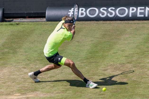 Alexander Zverev Germany during his match against Corentin Moutet France 12 06 2025, Tennis, Boss Open ATP 250, GER, Stuttgart, TC Weissenhof Copyright: HMBxMedia xHeikoxBecker