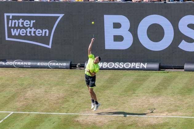 Alexander Zverev Germany during his match against Corentin Moutet France 12 06 2025, Tennis, Boss Open ATP 250, GER, Stuttgart, TC Weissenhof Copyright: HMBxMedia xHeikoxBecker