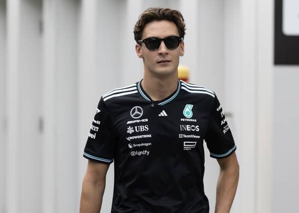 June 12, 2025, Montreal, Quebec, Canada: GEORGE RUSSELL of Great Britain and Mercedes AMG Petronas F1 Team looks on in the Paddock during previews ahead of the F1 Grand Prix of Canada at Circuit Gilles-Villeneuve on June 12, 2025 in Montreal, Quebec, Canada. Montreal Canada - ZUMAc132 20250612_fap_c132_002 Copyright: xAndrewxChinx
