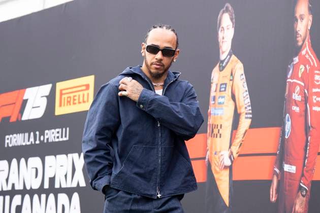 Sport Bilder des Tages June 12, 2025, Montreal, Qc, CANADA: Ferrari driver Lewis Hamilton, of the United Kingdom, arrives at the Canadian Grand Prix in Montreal on Thursday, June 12, 2025. Canada News - June 12, 2025  - ZUMAc35_ 20250612_zaf_c35_019 Copyright: xChristopherxKatsarovx