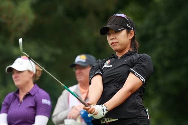 Meijer LPGA, Golf Damen Classic BELMONT, MICHIGAN-JUNE 12: Mi Hyang Lee of Korea plays her tee shot on the 11th hole during the first round of the Meijer LPGA Classic for Simply Give golf tournament at Blythefield Country Club in Belmont, MI, USA Thursday, June 12, 2025. Belmont Michigan United States  Copyright: xJorgexLemusx originalFilename:lemus-meijerlp250612_npgWq.jpg
