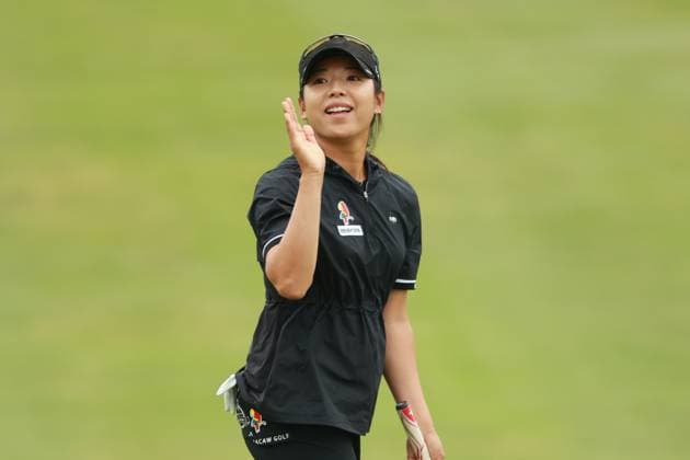 Meijer LPGA, Golf Damen Classic BELMONT, MICHIGAN-JUNE 12: Mi Hyang Lee of Korea acknowledges the crowd after her eagle in the 10th green during the first round of the Meijer LPGA Classic for Simply Give golf tournament at Blythefield Country Club in Belmont, MI, USA Thursday, June 12, 2025. Belmont Michigan United States  Copyright: xJorgexLemusx originalFilename:lemus-meijerlp250612_npUNm.jpg