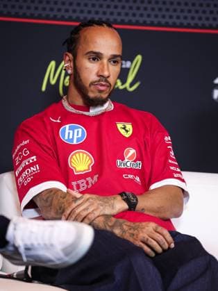 F1 - CANADIAN GRAND PRIX 2025 HAMILTON Lewis (gbr), Scuderia Ferrari SF-25, portrait press conference, PK, Pressekonferenz during the Formula 1 Pirelli Grand Prix du Canada 2025, 10th round of the 2025 FIA Formula One World Championship, WM, Weltmeisterschaft from June 14 to 16, 2025 on the Circuit Gilles Villeneuve, in Montrà al, Canada - Montrà alCanada Copyright: xEricxAlonsox