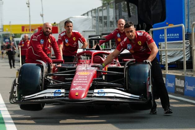Crew members move the car of Charles Leclerc (MCO), Scuderia Ferrari HP, 16, on pit road during Setup Day during Pirelli Grand Prix du Canada 2025 - press conference, PK, Pressekonferenz Formula 1 Championship in Montreal, Canada, June 12 2025  Copyright: xScottxColeman IPAxSportx xipa-agency.netx xx IPA_58975367 IPA_Agency_IPA58975367