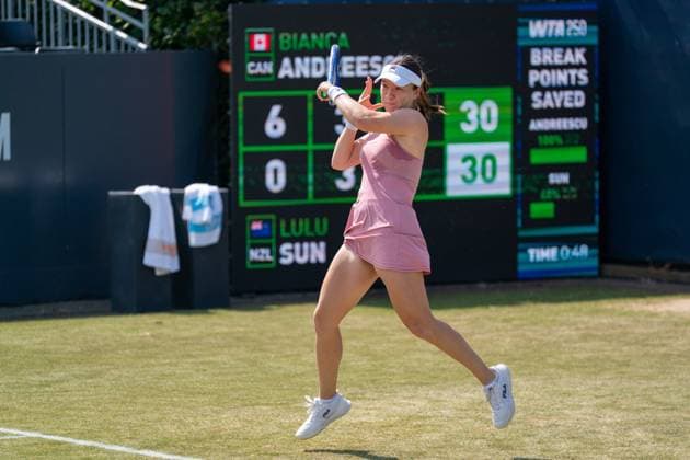 2025-06-12 2025 Libema Open Grass Court Championships ROSMALEN, NETHERLANDS - JUNE 12: Lulu Sun of New Zealand during Day Four of 2025 Libema Open Grass Court Championships at Autotron on June 12, 2025 in Rosmalen, Netherlands. (Photo by Marleen Fouchier BSR Agency) Rosmalen Netherlands Content not available for redistribution in The Netherlands directly or indirectly through any third parties. Copyright: xBSRxAgencyx